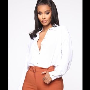 White button down